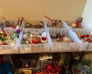 ornaments for sale during in person hours Friday and Saturday