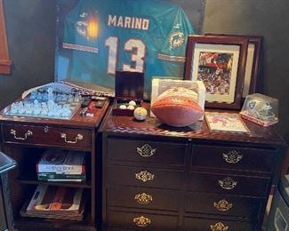 for sale during in person hours Friday and Saturday. including this Dan Marino signed jersey