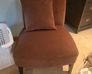 Microfiber armless chair  28"w x 27" d x 34"h $80