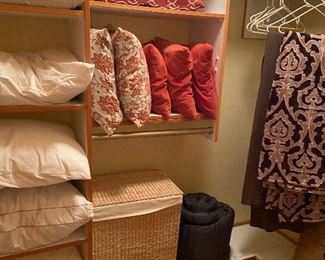 Linens and other items for sale during in person hours Friday and Saturday