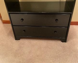 Useful entertainment cabinet with two drawers  36"w x 20"d x 28"h.  $80