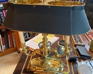 Brass lamp $120  24"h