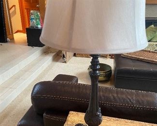 one of a pair of iron based lamps  28.5"h. $120 for the pair.