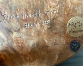 bottom of the bird showing the signature