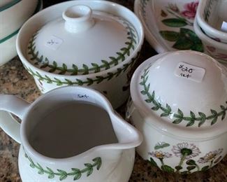 Portmeirion cream and sugars for sale in person