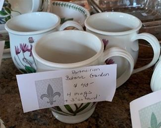 Portmeirion mugs $40 - 4 perfect 3 as found included if wanted