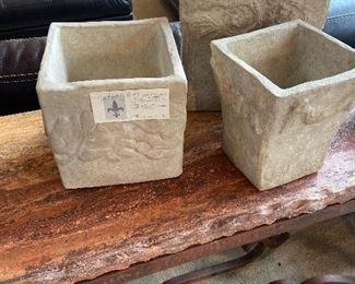 beautiful set of three stone planters for sale. $240