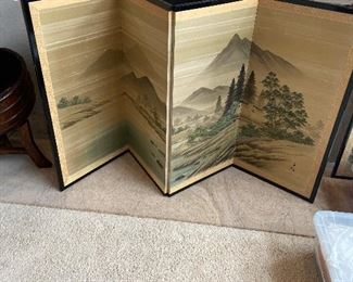 Asian screen 36"h x 70". matches single screen.  $280