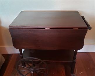 Fold down Serving Table with Wheels 