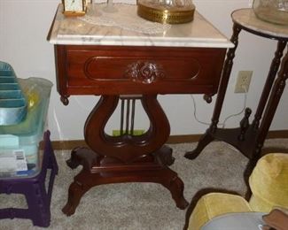 Beautiful Marble-Top Table (One of a pair) (Not Old)