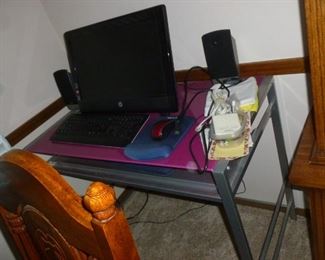 Computer desk w/monitor & keyboard