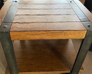 Wood/Metal End Table