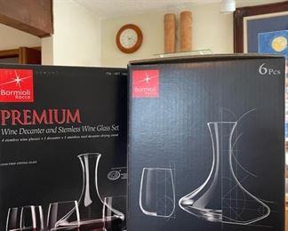 Bormioli Rocco Premium Wine Decanter & Glasses, New in Box 