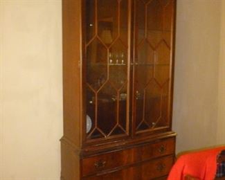 Vintage Mahogany small china cabinet