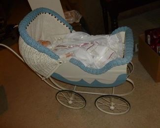 antique baby buggy