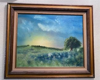 Bluebonnet Painting with Sunrise