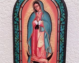Brightly Colored Virgin Mary Wall Hanging