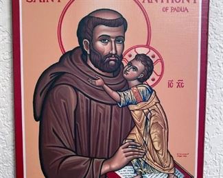 Brightly Colored Saint Anthony Wall Hanging
