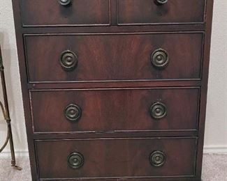 Five drawer mahogany dresser