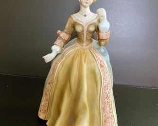 Lefton Bisque China Lady in Tudor Gown