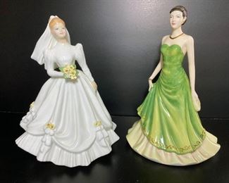 Royal Doulton Figurine Bride Ivory and alternate view of Happy Birthday 2007