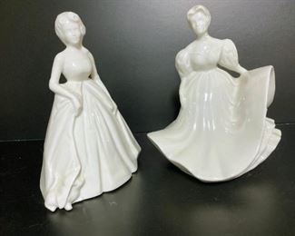 Wade porcelain -  My Fair Ladies series - Rosanne and Emily in white