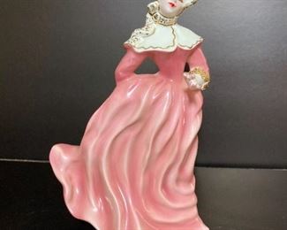 Lady in Pink Gown by Florence Ceramics