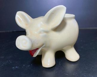 Unmarked  McCoy or Shawnee style, small pig planter