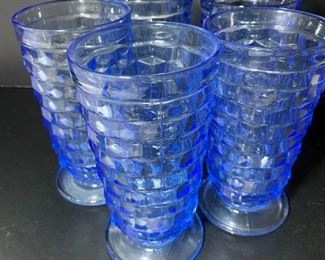 Ice Blue Indiana glass tumblers / tea glasses (5 of 8 pictured)