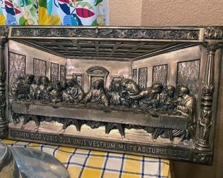 Homco style Last Supper plaque