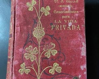 Antique book - "Conocimientos para la Vida Privada" by V. Suarez Casan (Knowledge for the Private Life - a sexual hygiene textbook)