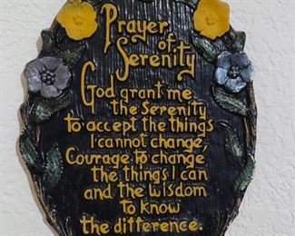 Vintage Prayer of Serenity Wall Hanging Plaque