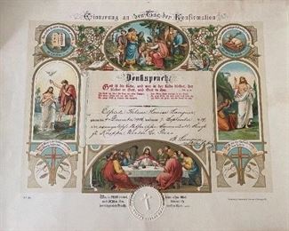 Vintage Confirmation Certificate