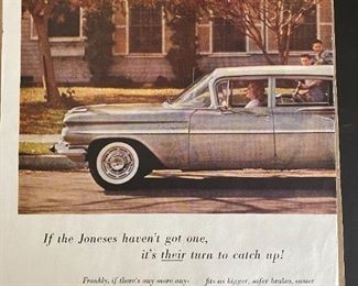 Keeping Up with the Joneses Chevrolet Ad (Reverse side of L&M Cigarette Ad)