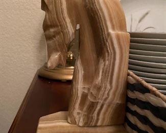 Onyx Horse Head Bookend