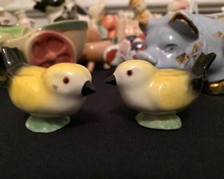 Vintage Yellow Bird Pair