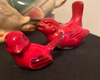 Vintage Red Bird Pair