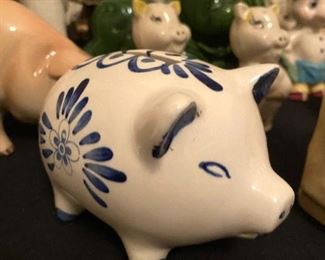 Delft Style Piggy Bank