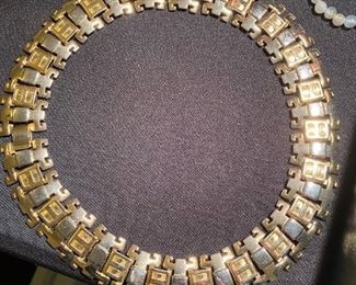 90's Style Goldtone Choker Necklace