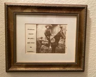 Framed Pancho Villa Quote