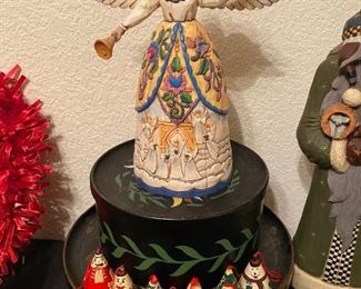 Scandinavian / Nordic Style Tins, Angel, and Blue Father Christmas