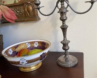 Pair Preisner SS triple arm candlesticks