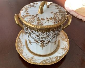 Misc China - floral cup w/gold trim