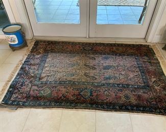 Oriental carpet entry way