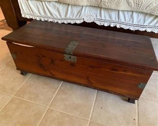 Cedar chest - filled with vintage linen
