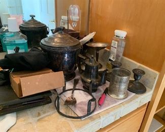 Collection 30 pieces silver / silverplate - samovars