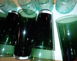 GREEN ASSORTED GLASSES
