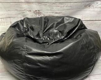 Black Vinyl Bean Bag