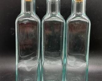 Decorative Clear Glass Bottles with Corks