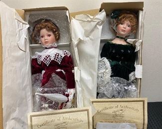 Heritage Signature Collection Porcelain Doll Pair Boxed
